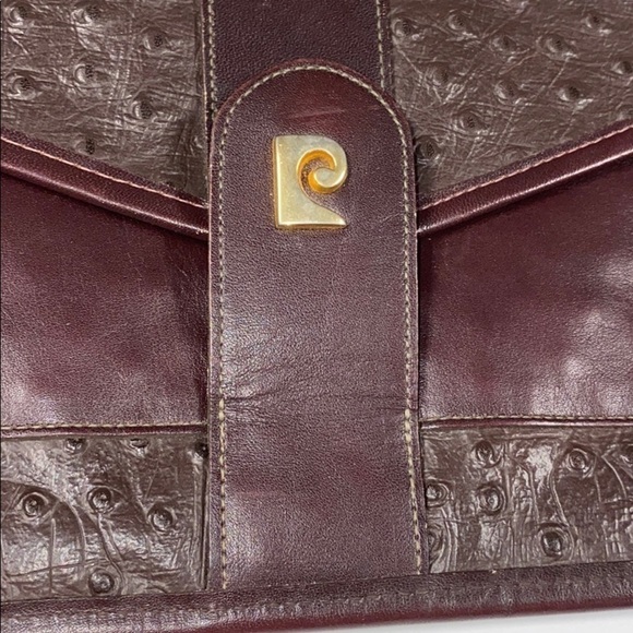 Pierre Cardin Large Ostrich Envelope Clutch Bag